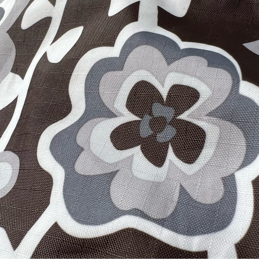 leSportsac Cosmetic Bag Hawaii Zippered Pouch Floral Black White Gray - Picture 8 of 17